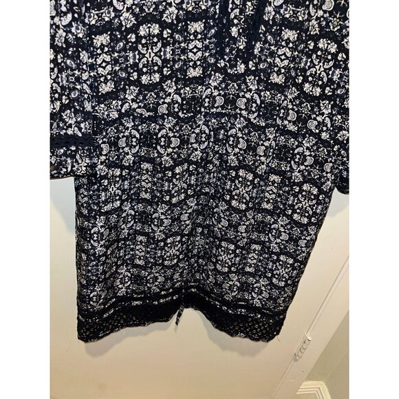 Club Monaco Womens Printed Long Sleeve Dress Size 6 Black y/White Floral Pattern - Picture 4 of 9